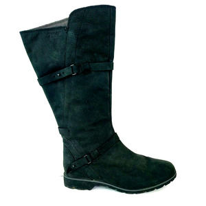 Teva Black De La Vina Knee Boot Adjustable Women Size 9.5 Harness Suede Strap